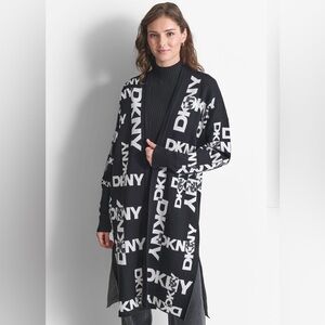 DKNY Women's Long-Sleeve Logo Cardigan